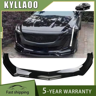 Divisor de alerón labial de parachoques delantero para Cadillac XT4 XT5 XT6 ATSL negro brillante Foto 1 de 4