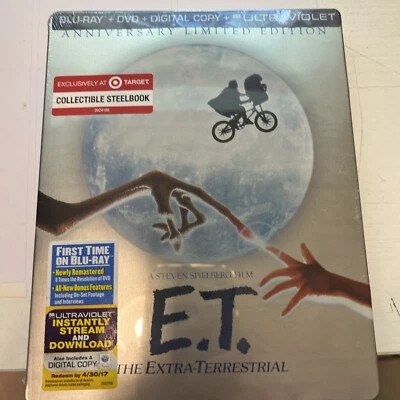 E.T. ET The Extra-Terrestrial. Blu ray. Steelbook. Digital. Spielberg.Sealed - Image 1 of 3