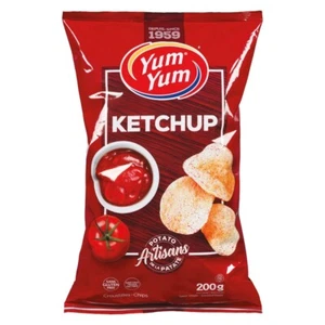 3 Bags Yum Yum KETCHUP Potato Chips Size 200g - From Canada - FRESH & DELICIOUS! - Picture 1 of 1