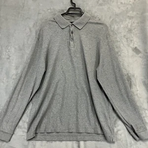 Hugo Boss Polo Shirt Mens 3XL Grey Pado 11 Regular Fit Long Sleeve Top Casual - Picture 1 of 8
