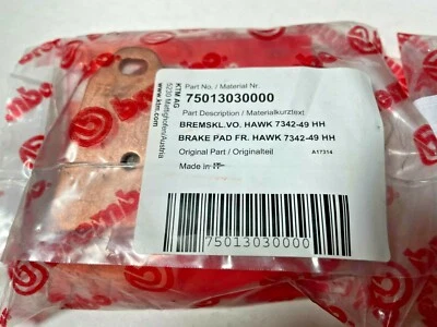 OEM KTM BRAKE PAD FRONT HAWK 7342-49 HH 690 DUKE SUPERMOTO 75013030000  PRIORITY - Image 1 of 3