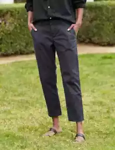 FRANK & EILEEN WICKLOW CROP CHINO PANTS WASHED BLACK SIZE 2 - Picture 1 of 9
