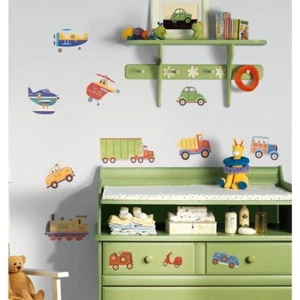 CARS TRUCKS 26 Wall Stickers Decor Decals Room Decor Nursery Planes Tractor NEW - Picture 1 of 5