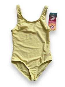 Ocen Pacific Girls One Piece Swimsuit Solid Yellow Sz 10
