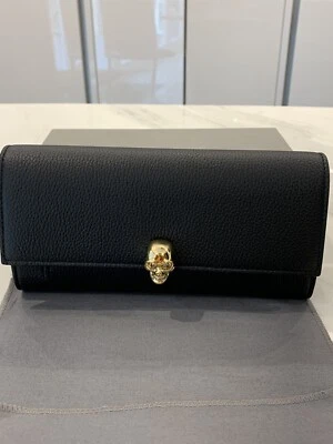 Alexander McQueen Black Leather Skull Wallet on Chain RRP £650 - Image 1 of 4