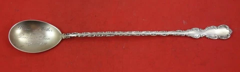 Louis XV by Whiting Gorham Sterling Silver Lettuce Spoon GW dated 1909  9 1/4" Cover