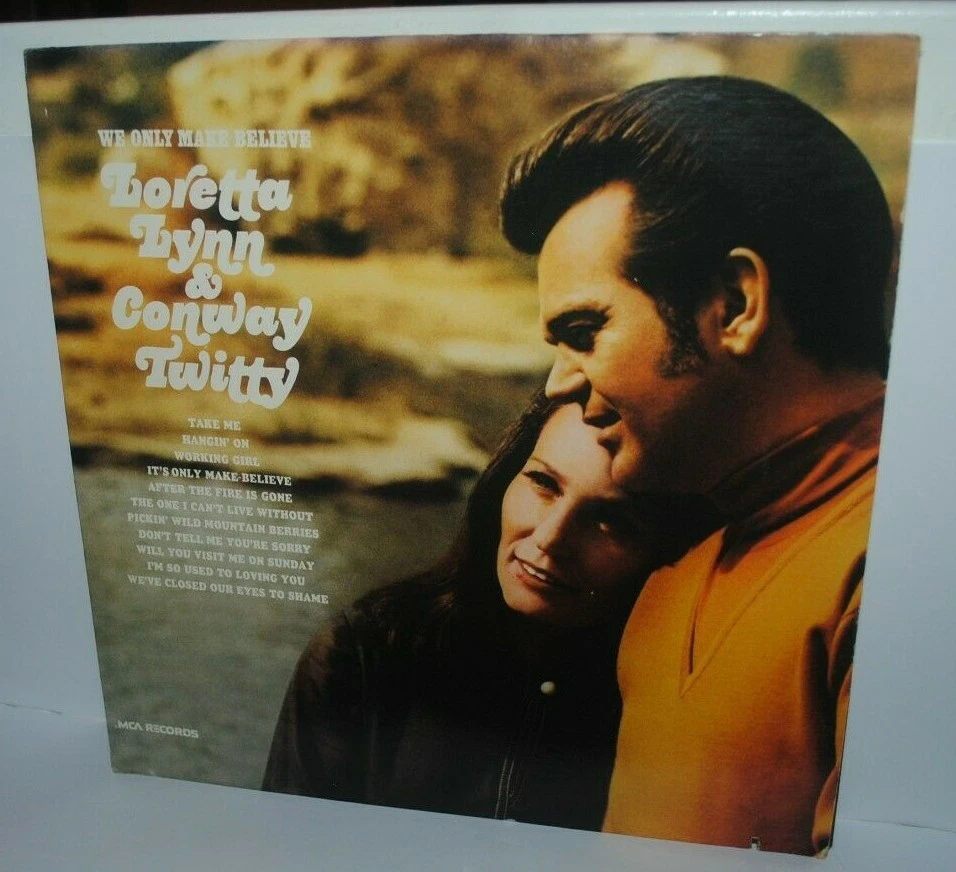 Loretta Lynn & Conway Twitty, WE ONLY MAKE BELIEVE, LP record, EX, MCA-8 Foto 1 de 1