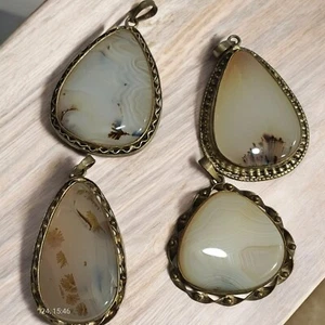 Natürlicher Edelstein Achat Anhänger für Halskette - Handarbeit Mode Heilschmuck - Bild 1 von 6