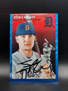 2023 Topps Chrome Platinum Anniversary Steele Walker Blue stripes RC /100 #70 - Picture 1 of 3