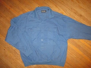 CAMICIA vintage anni 80 90 SOLO MEMBRI girocollo vita a fascia blu GRANDE - Foto 1 di 4