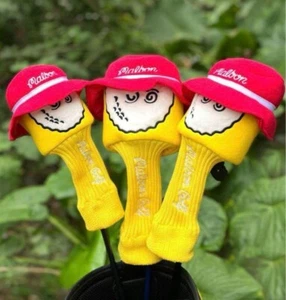 Malbon Golf Yellow Headcover 3pcs Set Driver Fairway UT Club Unique Design New - Picture 1 of 1