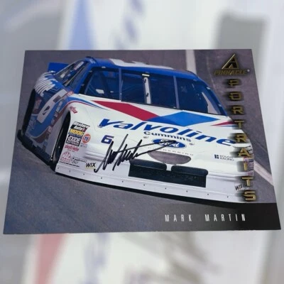 Mark Martin NASCAR HOFer PINNACLE PORTRAITS 1997 #MM4 VINTAGE autographed photo - Image 1 of 2