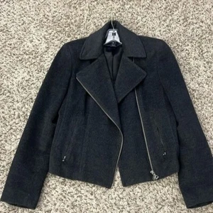 Juliana Collezione Wool/Angora Blend Motor Gray Jacket  Size S - Picture 1 of 10