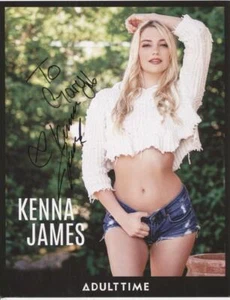 Foto autografiada de actriz adulta de Keanna James de 8,5"x11" con certificado de autenticidad WWE7-20 DESNUDOS - Imagen 1 de 3