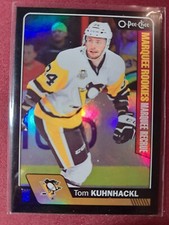 Tom Kuhnhackl /100 BLACK RAINBOW FOIL ROOKIE 2016-17 O-Pee-Chee #695 Penguins