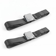 Jeep Comanche 1985-1992 Airplane 2pt Charcoal Lap Bench Seat Belt Kit - 3 Belts