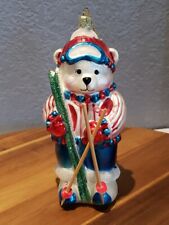 Vintage Blown Glass Christmas Ornament - Santa's Best - Cubby Bears