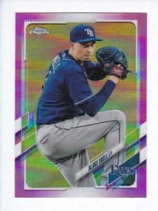 2021 Topps Chrome #43 BLAKE SNELL Tampa Bay Rays PINK REFRACTOR Parallel - Picture 1 of 2
