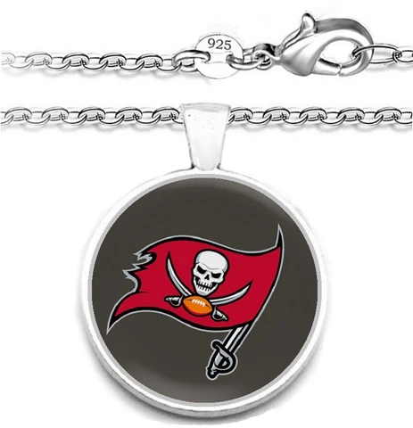 Tampa Bay Buccaneers Mens Womens 925 Silver Link Chain Necklace With Pendant A1 Cover
