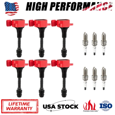6 bobinas de encendido y bujías de iridio para Nissan Frontier Pathfinder Xterra UF349 Foto 1 de 4