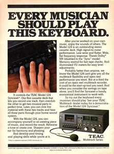 De colección Años 70 TEAC MODELO 124 SYNCASET REVISTA ANUNCIO IMPRESO Multipista Cassette Deck Pinup - Imagen 1 de 1