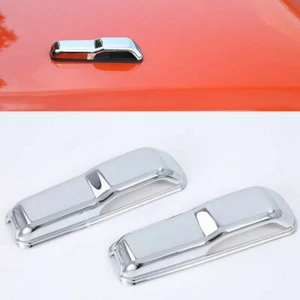 For Jeep Wrangler JL 2018-2021 Chrome 2X Car Hood Water Spray Nozzle Cover Trim - Bild 1 von 7