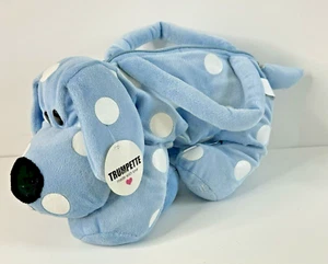 Tromba Peluche Cane Borsa Borsetta Blu Bianco Pois Peluche Giocattolo Orig Tag - Foto 1 di 9