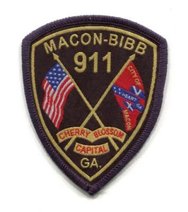 Macon Bibb County 911 Communications Dispatch Fire EMS Police Patch Georgia GA W - Picture 1 of 1