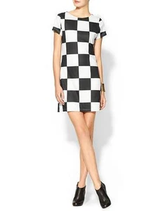 NEW Tinley Road Checker board Mini Dress Black/White XS XSmall - Picture 1 of 1