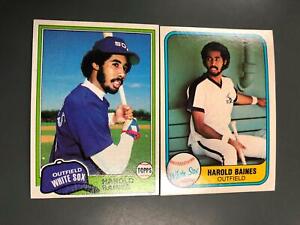 (2) Harold Baines 1981 Topps & Fleer Rookie RC Lot Chicago White Sox A12