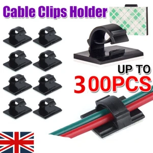 30-300X Self Adhesive Car Home Wire Cord Holder Cable Clips Organizer Accessory - Picture 1 of 21