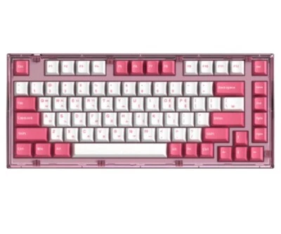 ABKO AG75 Gasket Mount Mechanical Gaming Keyboard Rose Pink (Brown Nonclick) - Image 1 of 4