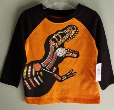 NEW Old Navy Boys 12-18 MONTHS Long Sleeve Dinosaur Halleen Tee T-Shirt #17021 - Image 1 of 3