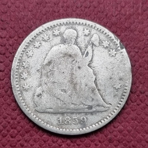 1859 O Seated Liberty Half Dime 5c Circulated #49640 Cover