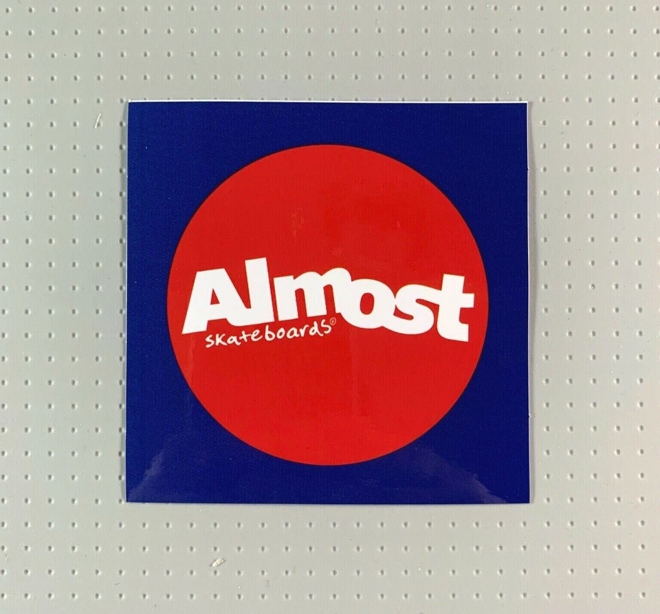 Almost Skateboard Sticker 3" Red/Blue - Image 1 of 1