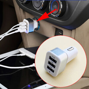 Universal Accessories 3 Ports USB Car Charger Power Socket For Smart Phone Parts