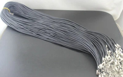 Lotes de trabajo de joyería al por mayor de 100 piezas cuerda negra cuerda para colgantes de collar Foto 1 de 4