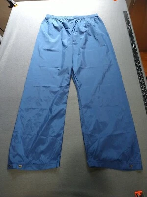 Cabela's Pantalones de Lluvia Hombres L Reg Azul Marino Nylon Cordón Cortavientos Caza Pesca Foto 1 de 4