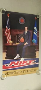 Vintage NIKE Bobby Jone "Secretary Of Defense" Poster 22x36" Philadelphia 76ers - Picture 1 of 11