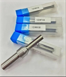 Solid Carbide Straight Router Bit With 3 Wings ( 3 Teeth ) For Woodworking - Picture 1 of 8