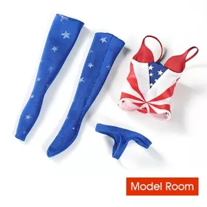 Costume da bagno donna 1/6 reggiseno slip mutande calze alte vestiti vestibilità figura 12'' - Foto 1 di 19