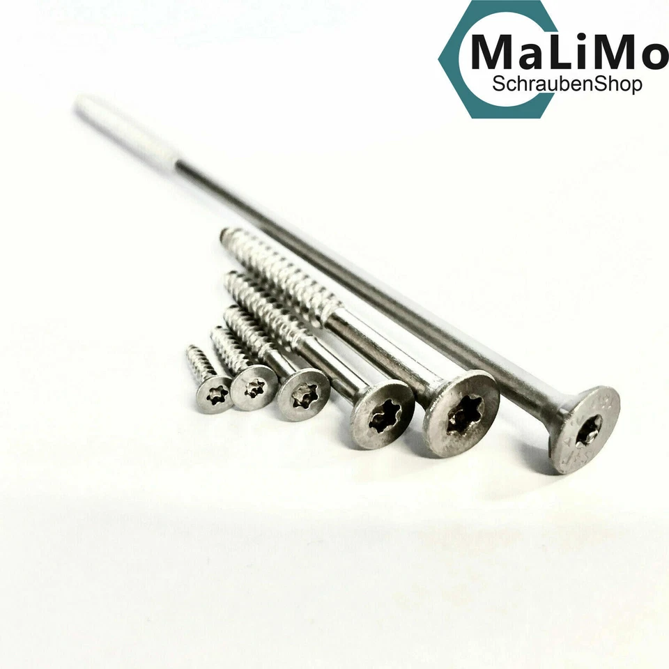 Spanplattenschrauben Teilgewinde Edelstahl A2 VA V2A Torx Ø 3–6mm Holzschrauben - Bild 1 von 1