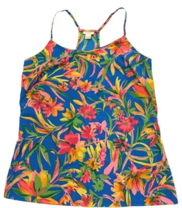 J.Crew Women's Sise 4 Round Neck Adjustable Strap Summer Floral Vaca Tank Top - Picture 1 of 12