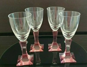 Juego de 4 copas de vino MOSER Lancelot cristal de arándano - Imagen 1 de 9