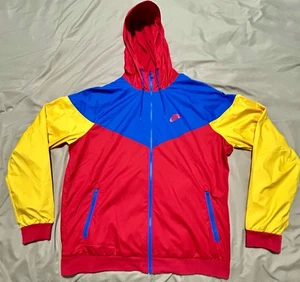 Nike Hooded Windrunner Jacket University Red/Blue/Yellow, Men’s Large - EUC!!!! - Picture 1 of 16