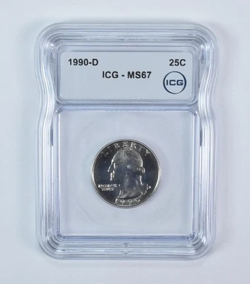 1990-D Washington Quarter MS67 ICG *4347 - Image 1 of 4