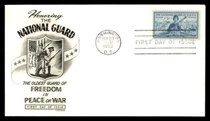 MayfairStamps US FDC 1953 Washington DC National Guard Fleetwood First Day Cover - Picture 1 of 2