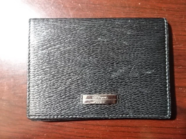 S.T. Dupont Paris Black Leather Bifold Wallet Card Holder - image 1 of 4