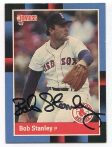 1988 Donruss Bob Stanley Signed Card Baseball Autographed Auto #92 - Picture 1 of 2