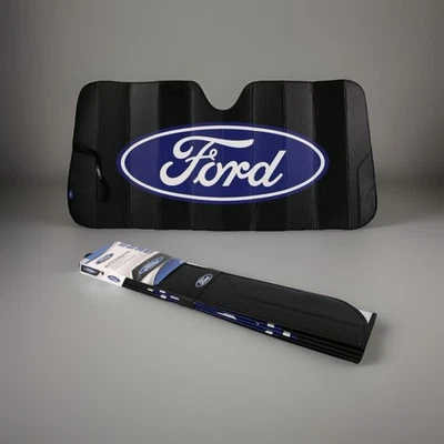 FORD Car Truck Black Windshield Front Folding Sun Shade Sunshade 27"x58" NEW - Image 1 of 2